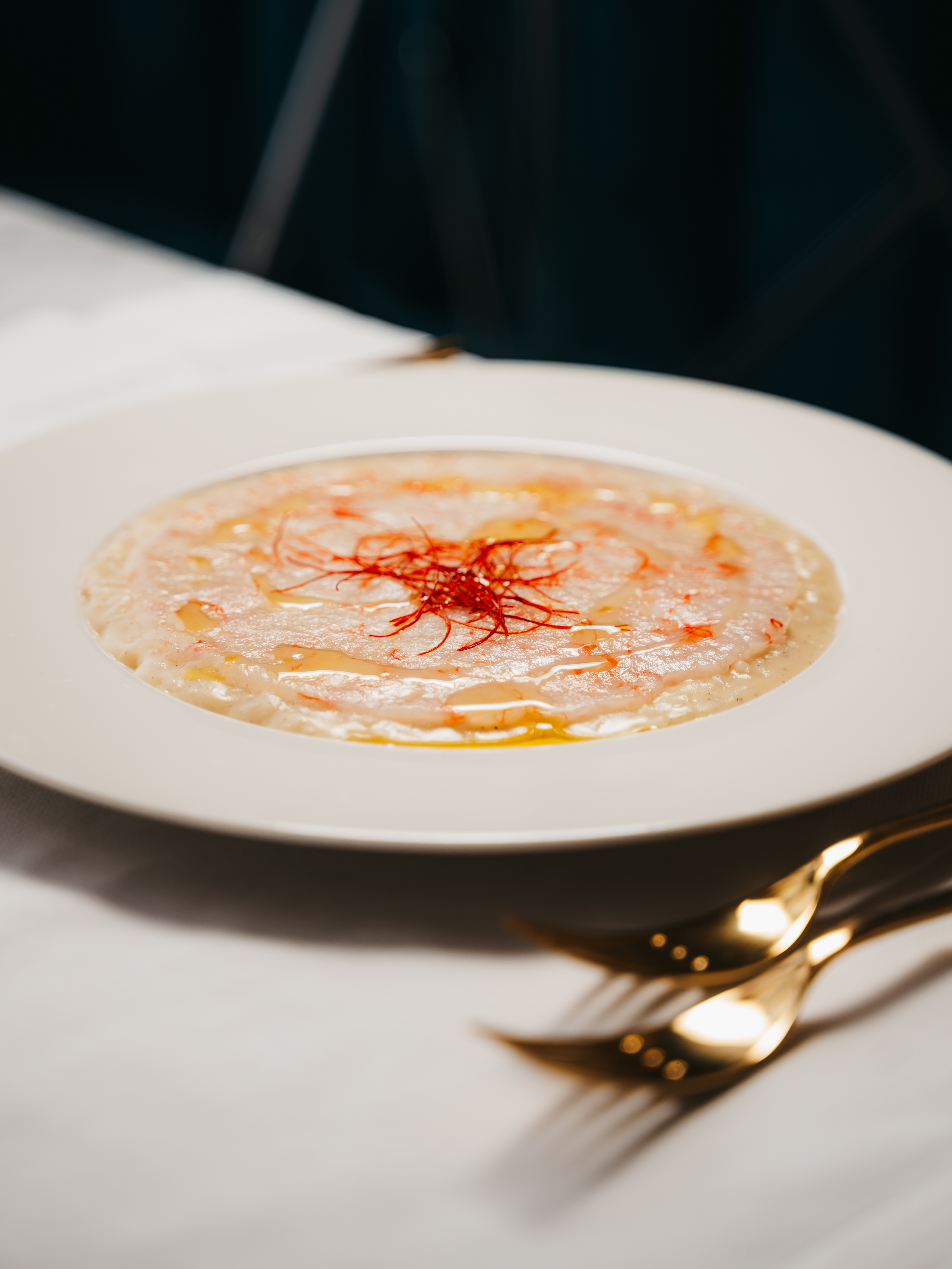 Risotto con tartare di gamberi al ristorante Gente di Mare